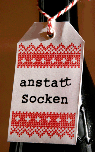 Anstatt Socken Papieranhänger 